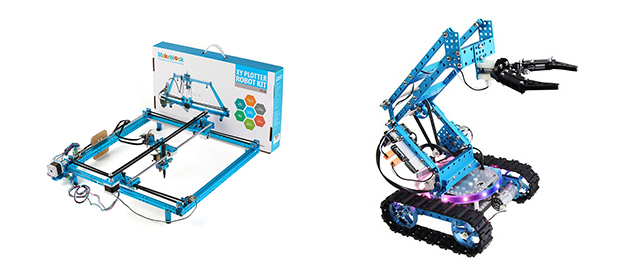 「XY Plotter Robot Kit」と「Ultimate Robot Kit-Blue」。