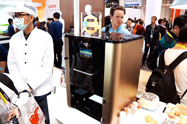 CES2015に出展されたフードプリンタ「3D Food Printer」（撮影：鈴木淳也）。