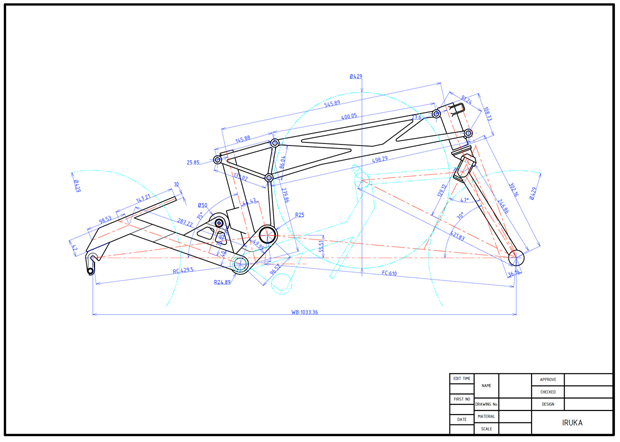 最初の試作車の設計図（写真提供：イルカ）