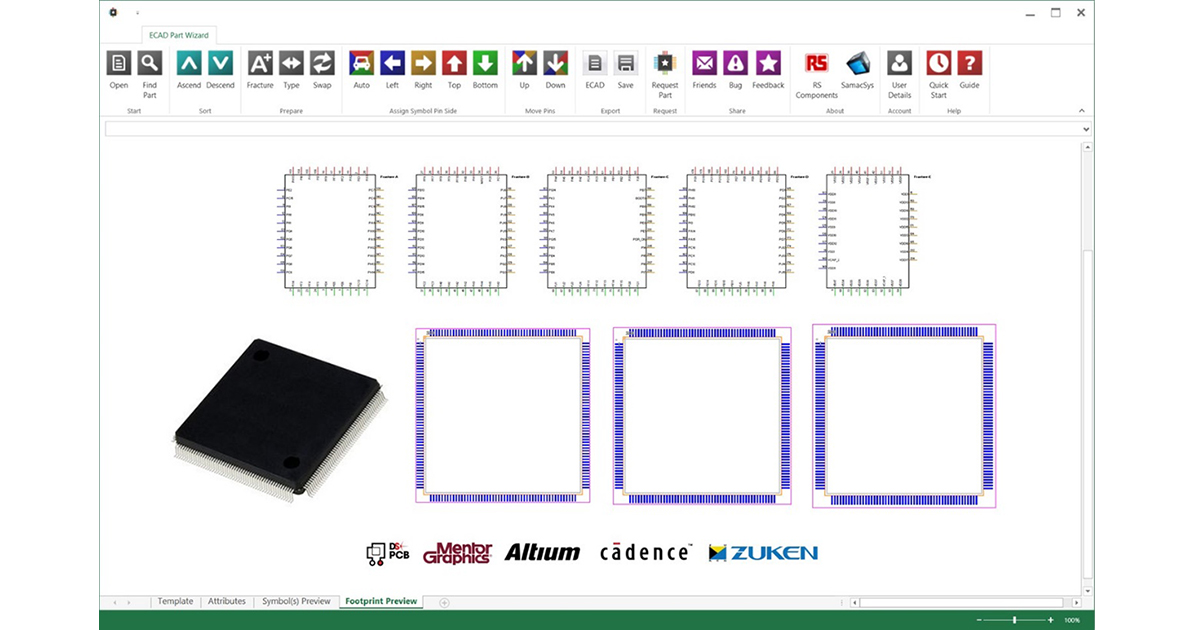 Rsコンポーネンツ 電子cadライブラリ配信ツール Ecad Part Wizard を無償提供開始 Fabcross