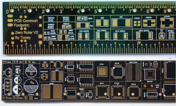 電子工作マニア向け——プリント基板のパターンが印刷された定規「Zero Ruler V2」 | fabcross