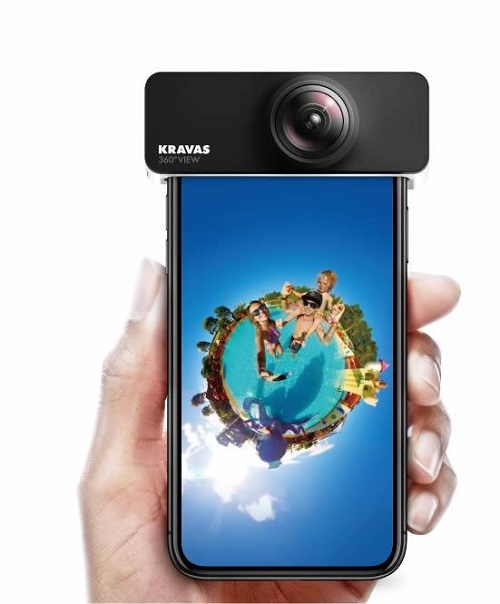 スマホで簡単360 撮影 Iphone専用360 カメラレンズ Kravas 360 Viewレンズ Fabcross