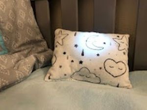 Raspberry Pi Pico plushy nightlight pillow for babies