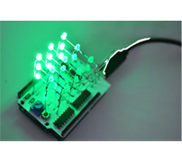 設計や作成にかかる時間を節約できる「Arduino Uno用 LED Cube Shieldキット」を販売