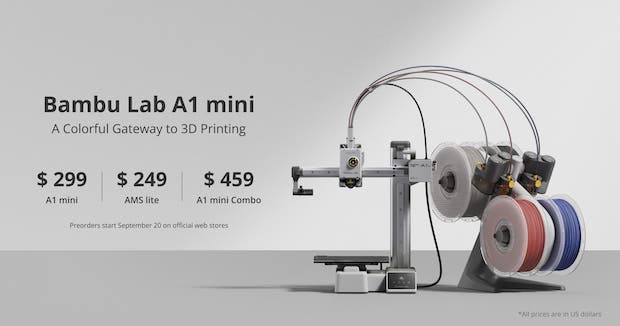 Bambu Lab、マルチカラー対応FFF方式3Dプリンター「A1 Mini」を発表 | Fabcross