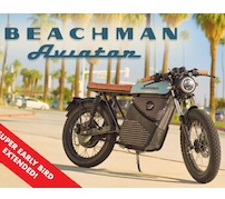 60年代カフェレーサーを現代に——レトロデザインの電動バイク「Beachman Aviator」