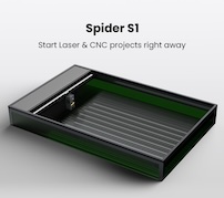 60Wダイオードレーザー搭載レーザーカッター「Spider S1」——シハチ合板がそのまま加工できる