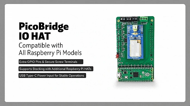 PicoBridge IO HAT for Raspberry Pi