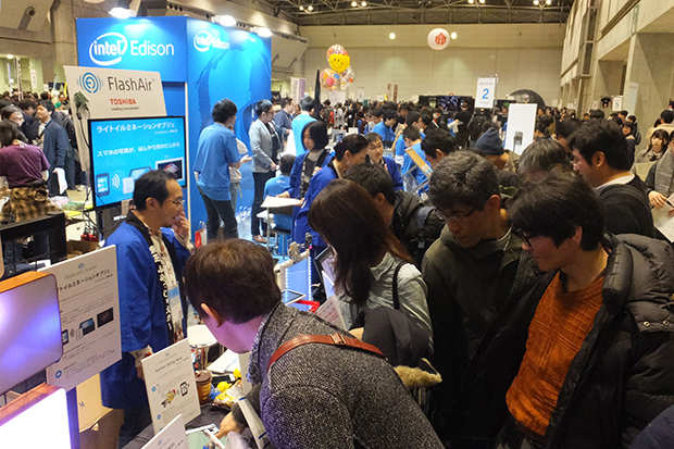 Maker Faire Tokyo 2014での東芝ブース（提供：東芝）