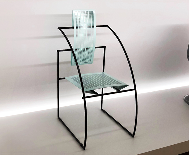《クインタ》幾何学的でシンプルなデザインの建築が特徴のマリオ・ボッタが1986年にデザインした。日本では東京のワタリウム美術館を設計している、どことなく椅子とワタリウム美術館画の造形が似ているような気もする。