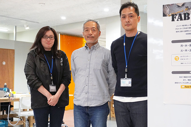 左から金原聖子さん（浜松いわた信用金庫ソリューション支援部）、谷川憲司さん、神村明洋さん。