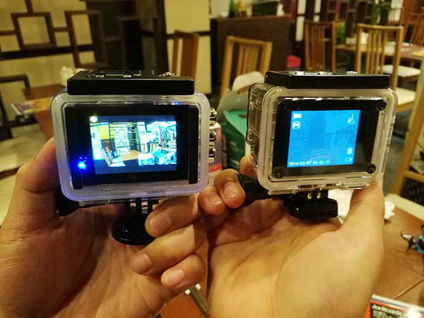 左は「SJ5000」と呼ばれる各国で人気のアクションカメラ。価格は1万円ほど。右が深センの電気街で買った700円のもの。同じ風景を撮影していても、ダイナミックレンジからしてまったく違う。