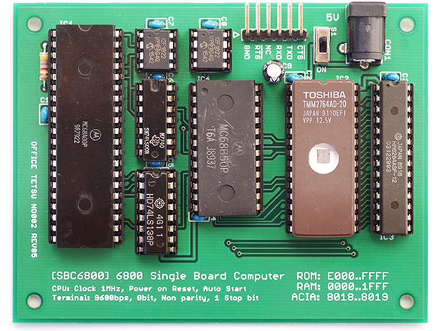 1970年代の名マイクロプロセッサ「モトローラ6800」のキット